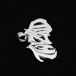 U/K GNAYY31 Mens Necklace ICP Twiztid Script Logo Polished Stainless Steel Pendant Charms w/30 inch Ball Chain