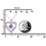 Flyow 925 Sterling Silver Rhodium Plated Cubic Zirconia Forever Love Heart Pendant Necklace for Women Jewelry Birthday Gift