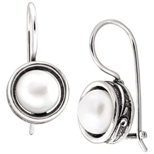 Silpada Modern Fairytale 18 mm Freshwater Cultured Pearl Drop Earrings in Sterling Silver