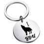 PENQI Wolf Gift Wolves Lover Jewelry Wolf Spirit Keychain Wolf Fans Gift Wolf Girl Gift For Girlfriend Wife Animal Idea