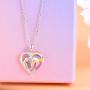 ZGBY S925 Sterling Silver Girls Unicorn Necklaces Lovely Animal Heart Jewelry Pendant Gifts for Girls Women Lovers
