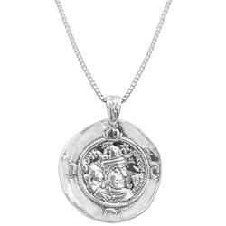 Silpada Proof It Reversible Coin Disc Pendant Necklace in Sterling Silver, 18'' + 2''