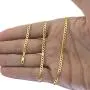 Nuragold 10k Yellow Gold 3mm Solid Cuban Curb Link Chain Pendant Necklace, Mens Womens Lobster Lock 16'' 18'' 20'' 22'' 24'' 26'' 28'' 30'' Nuragold 10k Yellow Gold 3mm Solid Cuban Curb Link Chain Pendant Necklace, Mens Womens Lobster Lock 16'' 18'' 20'' 22'' 24'' 26'' 28'' 30''