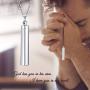VNOX Pack of 2/3/4/5 -Unisex Customize Memorial Keepsake Stainless Steel Cylinder Cremation Ashes Necklace