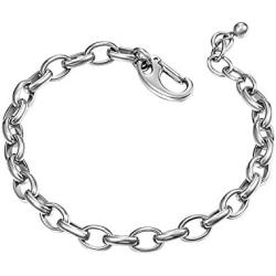CHOMAY Link Chain Bracelet Choker Necklace Stainless Steel Jewelry for Women Girls Gift