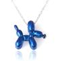 LAONATO Balloon Dog Necklace Epoxy Plated Chain, 17 inches