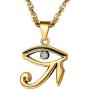 PROSTEEL Stainless Steel Ankh Necklace, Eye of Horus Necklace, Ancient Egyptian Symbol of Protection, Come Gift Box