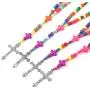 HZMAN Colorful Rosary INRI Crucifix Cross Pendant Prayer Stainless Steel Necklace Jewelry for Women HZMAN Colorful Rosary INRI Crucifix Cross Pendant Prayer Stainless Steel Necklace Jewelry for Women
