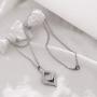 Crystal Teardrop Heart Cremation Urn Pendant Memorial Necklace Stainless Steel Ashes Holder Keepsake Jewelry