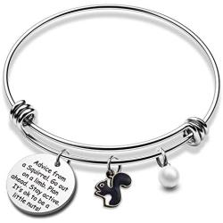 Squirrel Bracelet Advice from a Squirrel Gifts for Squirrel Lovers Nature Lovers Go Out on a Limb Squirrel Gifts