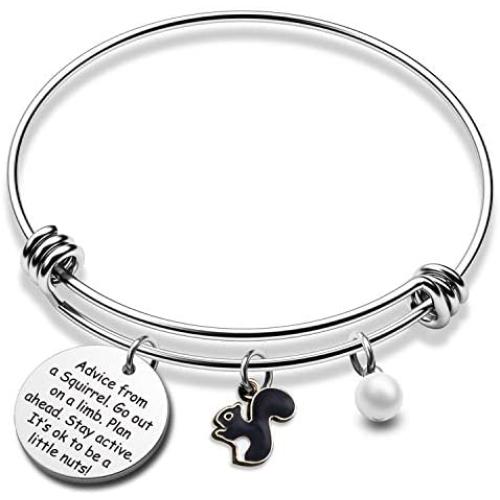 Squirrel Bracelet Advice from a Squirrel Gifts for Squirrel Lovers Nature Lovers Go Out on a Limb Squirrel Gifts