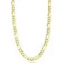 Miabella Solid 18K Gold Over Sterling Silver Italian 5mm Diamond-Cut Figaro Link Chain Necklace for Women Men, 16, 18, 20, 22, 24, 26, 30 Inch 925 Made in Italy Miabella Solid 18K Gold Over Sterling Silver Italian 5mm Diamond-Cut Figaro Link Chain Necklace for Women Men, 16, 18, 20, 22, 24, 26, 30 Inch 925 Made in Italy