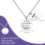 Eigso Memorial Jewelry A Piece of My Heart is in Heaven Necklace Sympathy Gift Memorial Keepsake for Loss of Mom Bereavement Gift Remembrance Necklace (Piece of My Heart NL)