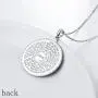 Bible Verse Prayer Necklace Christian Jewelry Sterling Silver Praying Hands Baptism Inspirational Medallion Pendant