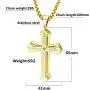 OLEVS Mens Cross Pendant Necklace Large Stainless Steel Cross Pendant Necklace for Men OLEVS Mens Cross Pendant Necklace Large Stainless Steel Cross Pendant Necklace for Men