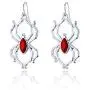 RareLove Gothic Halloween Costumes Earrings Silver Spider with Red Rhinestone Dangle Earrings For Women Girls Alloy Plated RareLove Gothic Halloween Costumes Earrings Silver Spider with Red Rhinestone Dangle Earrings For Women Girls Alloy Plated
