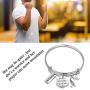 BAUNA Encouragement Bracelet Warrior Gifts Shes a Worrier and Her Prayer Can Move Mountains Addiction Recovery Gifts Sober Jewelry Gifts for Her