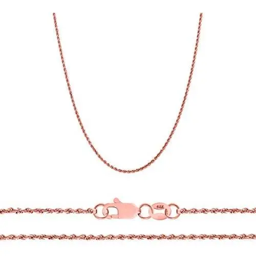 Orostar 14K Yellow, White. and Rose Gold 1.5mm Diamond Cut Rope Chain Necklace, 16''-30'' Orostar 14K Yellow, White. and Rose Gold 1.5mm Diamond Cut Rope Chain Necklace, 16''-30''