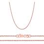 Orostar 14K Yellow, White. and Rose Gold 1.5mm Diamond Cut Rope Chain Necklace, 16''-30''