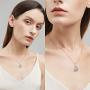 925 Sterling Silver Created Birthstone Necklaces Phoenix Jewelry Christmas Anniversary Birthday Gifts for Women