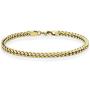 Mens Stainless Steel Gold Ion Plated Thin Foxtail Gift Set Necklace - 4 MM, 22 Inches with Lobster Closure