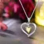 ✦Gifts for Mothers Day✦ Forever Love Heart Necklace Jewelry 18K White Gold/ Rose Gold Plated 925 Sterling Silver Birthstone Pendant Necklace with 5A Cubic Zirconia Birthday Gifts for Women and Girls