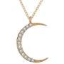 Crystal Sun Moon Star Pendant Necklaces Gold Color Bling Sun Moon Chain Necklace for Women Girl Wedding Accessories Jewelry