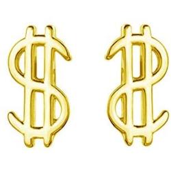 Cute Money Sign Stud Earrings for Women Girls S925 Sterling Silver Minimalist Small US Dollar Symbol Alphabet Punk Tragus Hypoallergenic Piercing Ear Christmas Holiday Souvenir Unique Gifts