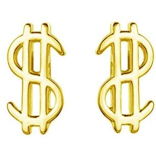 Cute Money Sign Stud Earrings for Women Girls S925 Sterling Silver Minimalist Small US Dollar Symbol Alphabet Punk Tragus Hypoallergenic Piercing Ear Christmas Holiday Souvenir Unique Gifts
