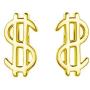 Cute Money Sign Stud Earrings for Women Girls S925 Sterling Silver Minimalist Small US Dollar Symbol Alphabet Punk Tragus Hypoallergenic Piercing Ear Christmas Holiday Souvenir Unique Gifts