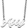 LoEnMe Jewelry Abby Name Necklace Custom Personalized in Silver Plate Gift for Women Girls Couple