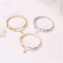 Roman Numeral Bracelet Rhinestone Engraved Love Heart Peach Shaped Statement Cuff Bangle Bracelet for Women Girls Ladies Jewelry