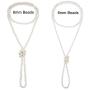 1920s Created Pearl Long Necklace Flapper Beads Necklace for Women 2 Pcs 6mm 8mm