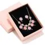 Eran Fashions Pink Girls Jewelry Candy Cloud Lollipop Rose Flower Enamel Gold Necklace and Earrings Set for Little Girls Teens Stud Earrings Jewelry Set in Gift Box