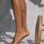 Fettero Chain Anklet Gold Satellite Bead 18K Gold Plated Boho Beach Simple Minimalist Foot Jewelry