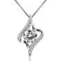 B.Catcher Twist Pendant Necklace 925 Sterling Silver Cubic Zirconia with 45 cm Chain
