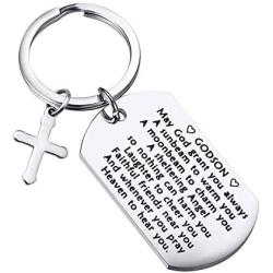 Godson Gifts from Godmother Godfather Godson Baptism Gifts Godson Keychain Jewelry Christening Gift Communion Gift