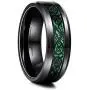 MISTERINGS Basic 8mm Tungsten Carbide Wedding Rings for Men Black Matte Finish Beveled Edge Comfort Fit Band MISTERINGS Basic 8mm Tungsten Carbide Wedding Rings for Men Black Matte Finish Beveled Edge Comfort Fit Band