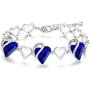 Leafael Infinity Love Heart Link Bracelet with Birthstone Crystal, Womens Gifts, Silver-Tone, 7'' with 2'' Extender