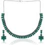 Efulgenz Boho Vintage Antique Ethnic Gypsy Indian Oxidized Silver Crystal Cubic Zirconia Bridal Necklace Earrings Jewelry Set