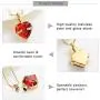 constantlife Crystal Heart Shape Cremation Jewelry Memorial Urn Necklace for Ashes, Stainless Steel Ash Holder Pendant Keepsake with Gift Box Charms Accessories for Women