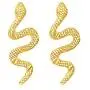 Vivid Snake Earrings Women 18K Gold Plated Stainless Steel Dangle Earring Gold Snake Stud Earrings for Women Large Vivid Snake Earrings Women 18K Gold Plated Stainless Steel Dangle Earring Gold Snake Stud Earrings for Women Large