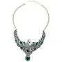 Shop LC Delivering Joy Blue Green Glass Earrings Necklace Peacock Fashion Prom Jewelry Sets for Women Size 20''