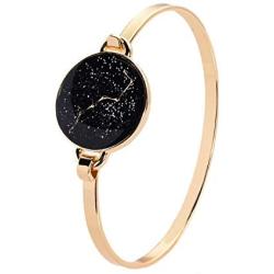 vuvuo 18K Gold Plated Big Dipper Bangle Bracelet for Women Shiny Fashion Personality Bracelets Jewelry Friend Gift