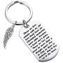 FUSTMW Memory Keychain Remembrance Gift Loss Jewelry in Memory of Dad Mom Loved One Angel Wing Charm Those We Love Remain with Us for Love Itself Lives on