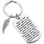 FUSTMW Memory Keychain Remembrance Gift Loss Jewelry in Memory of Dad Mom Loved One Angel Wing Charm Those We Love Remain with Us for Love Itself Lives on