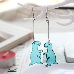 Cute Acrylic Dinosaur Dangle Earrings Drop Earrings Jewelry Gift for Women and Girl