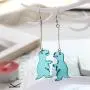 Cute Acrylic Dinosaur Dangle Earrings Drop Earrings Jewelry Gift for Women and Girl