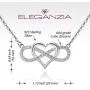 ELEGANZIA Infinity Necklaces for Women Mom Girlfriend Granddaughter Sparkling Cubic Zirconia Infinite Love Heart Eternity Pendant 925 Sterling Silver Jewelry Anniversary Birthday for Her