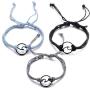 3Pcs/Set Boho Beach Wave Bracelets for Women Adjustable Friendship Bangle Surfer Jewelry